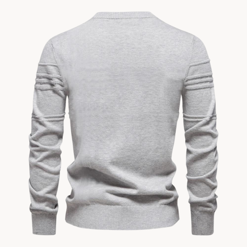 Bryson | Katoenen herentrui met streepdesign 5