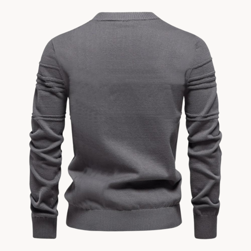 Bryson | Katoenen herentrui met streepdesign 6
