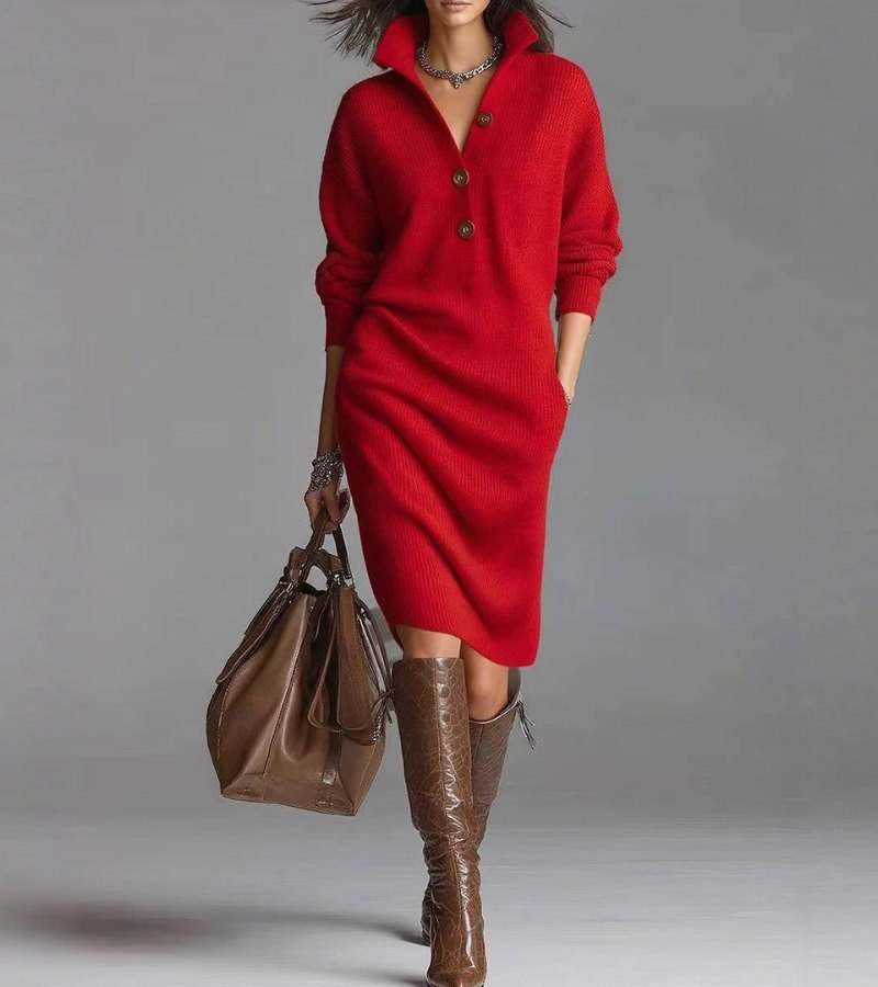 Carmen | Warme gebreide jurk, elegant en comfortabel 3