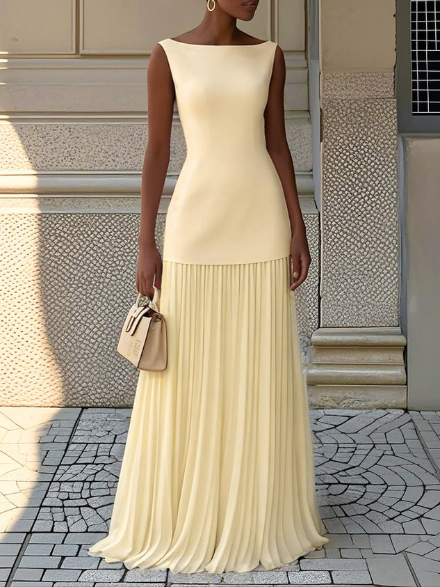Luciana | Geplooide maxi-jurk