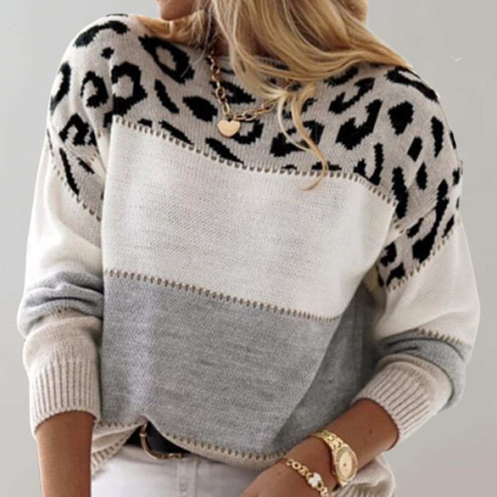 Charlene | Casual trui met luipaardprint