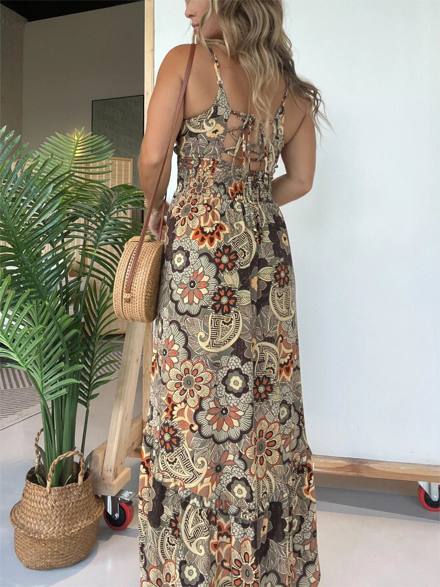 Daisy | Bloemenjurk met Spaghettibandjes