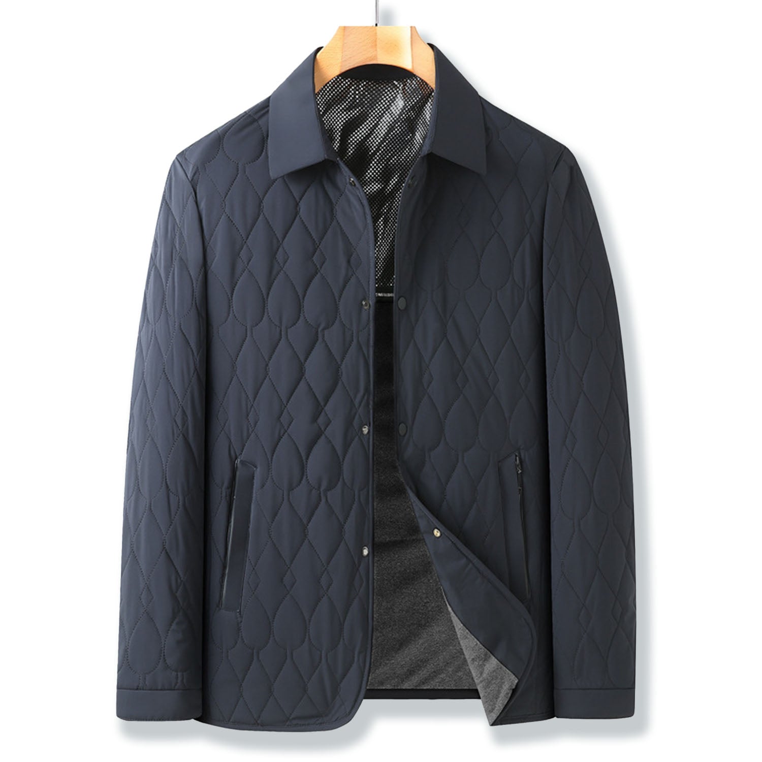 Diamant gewatteerde jas 1