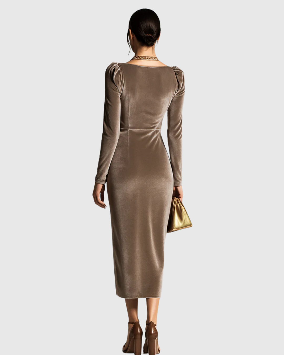 Eadoline | Elegante geplooide midi-jurk 3