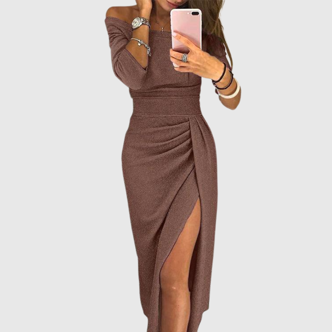Elarienne | Chique vloeiende halter maxi-jurk 6