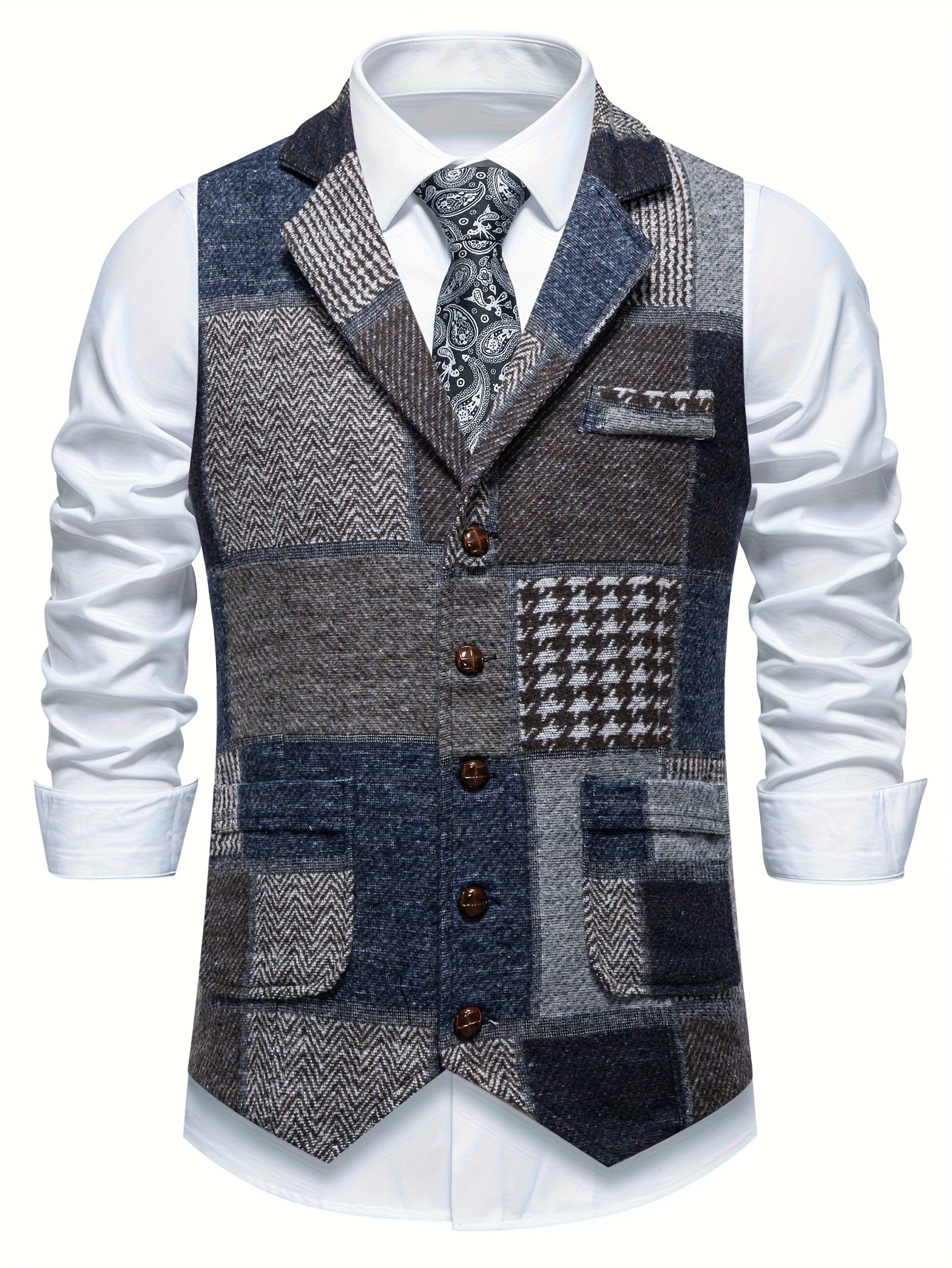Robert | Elegant patchwork vest