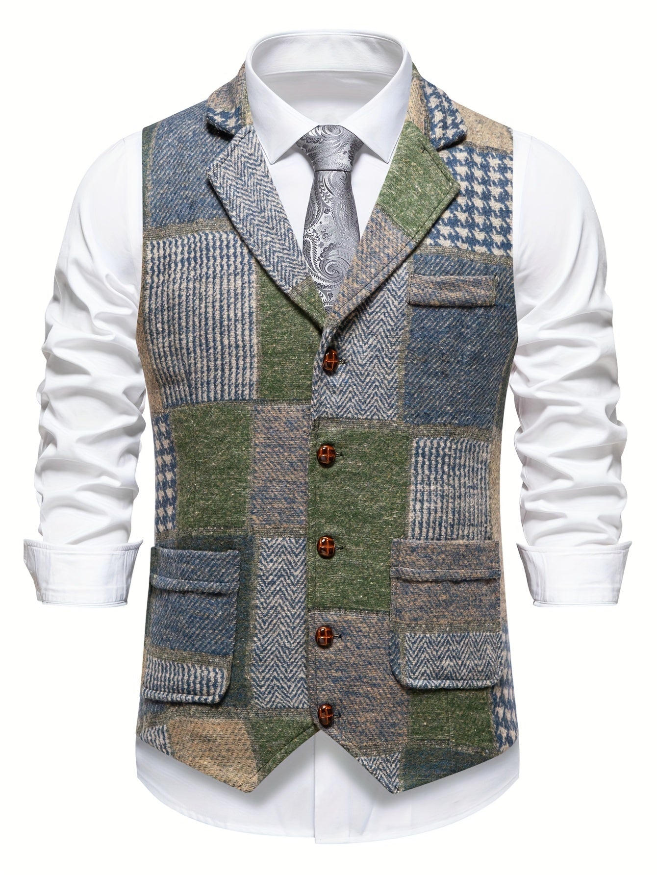 Robert | Elegant patchwork vest