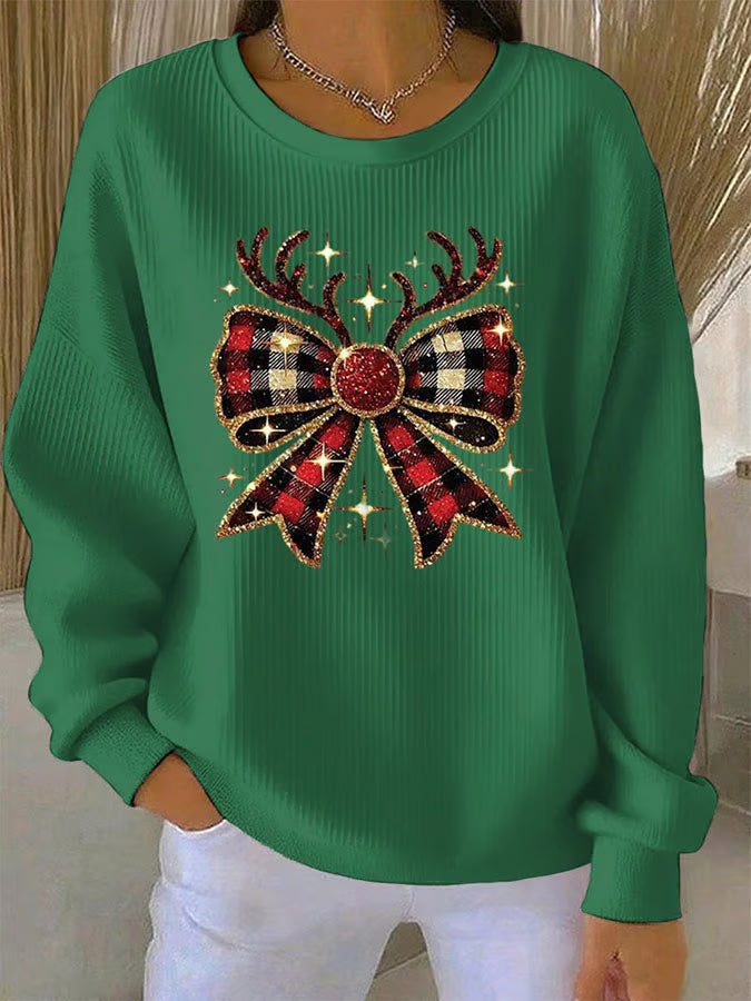 Elin - Kersttrui met strikmotief 3