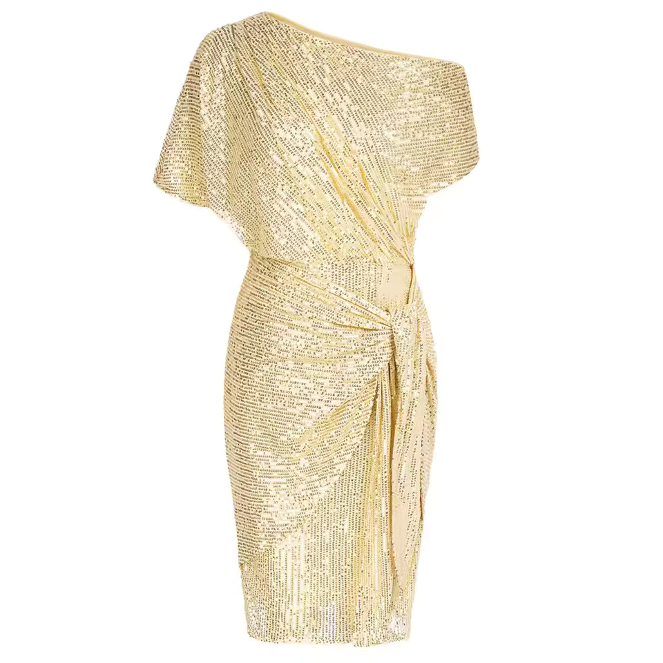 Elya™ | Elegante Pailletten Jurk met Buik bedekking 9