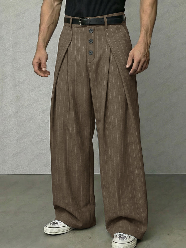 Essentail gestreepte broek met wijde pijpen 1