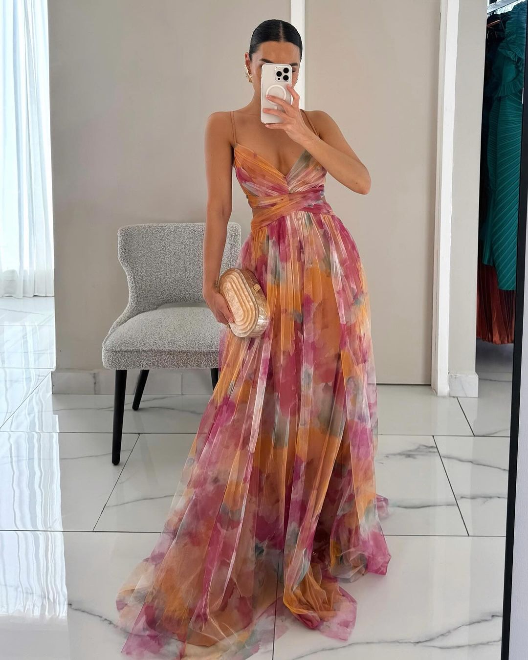 Katrien | Maxi-jurk met bloemenprint