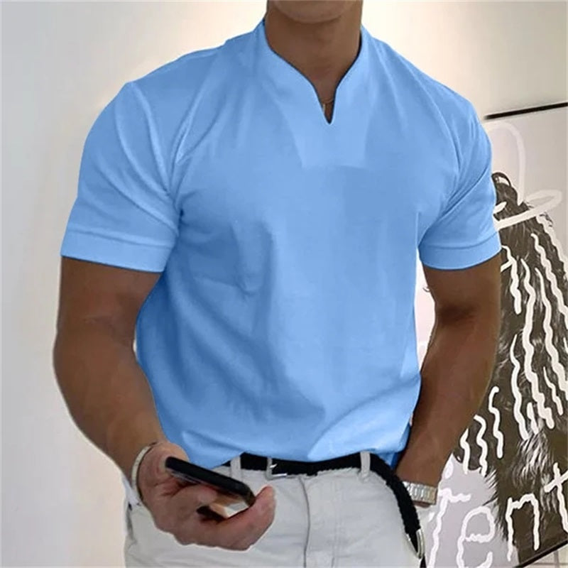 Lucas | T-shirt met korte mouwen en V-hals