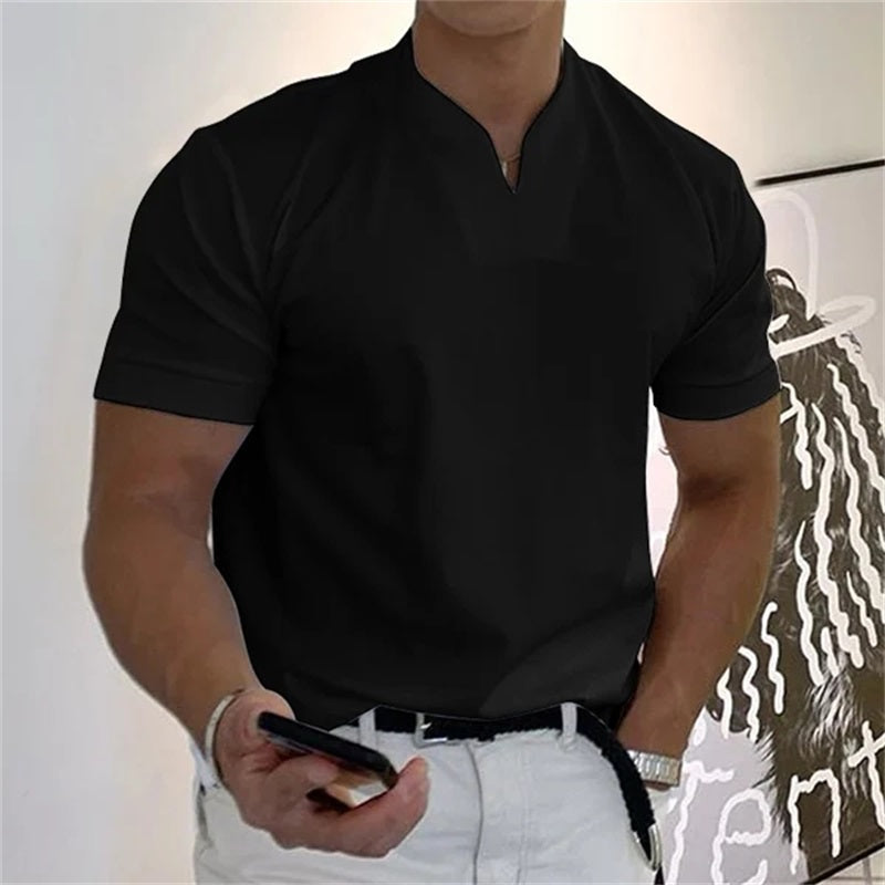 Lucas | T-shirt met korte mouwen en V-hals