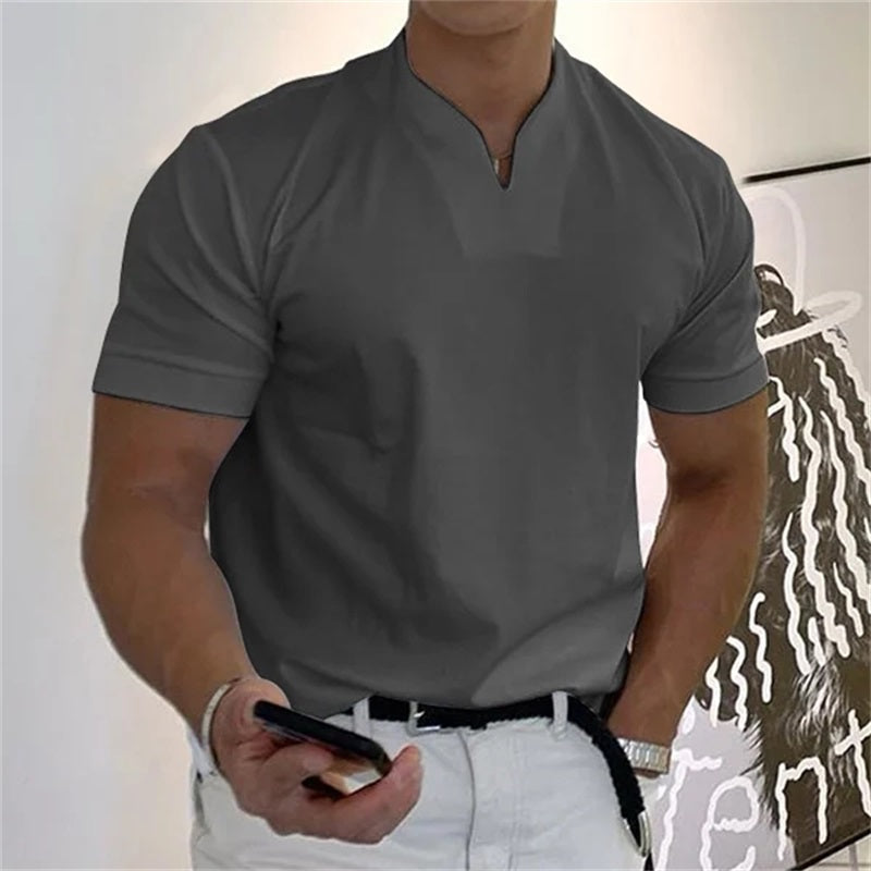 Lucas | T-shirt met korte mouwen en V-hals