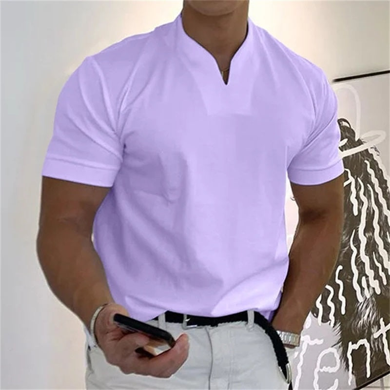 Lucas | T-shirt met korte mouwen en V-hals