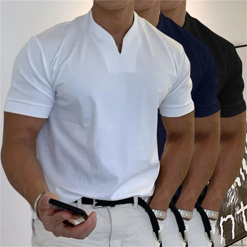 Lucas | T-shirt met korte mouwen en V-hals