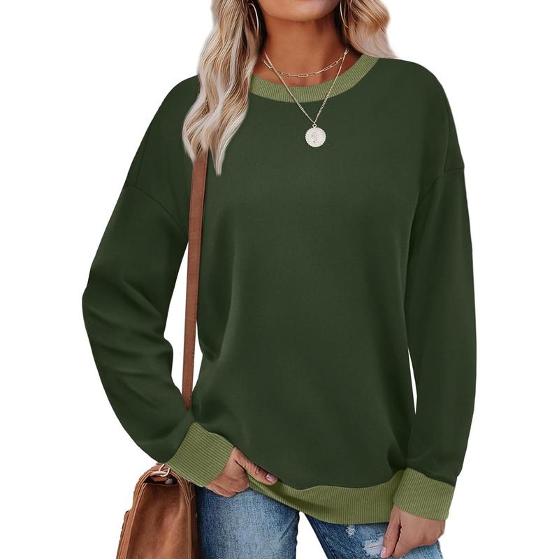 MARGARET™ - Sweatshirt met ronde hals en lange mouwen en contrasterende bies 7