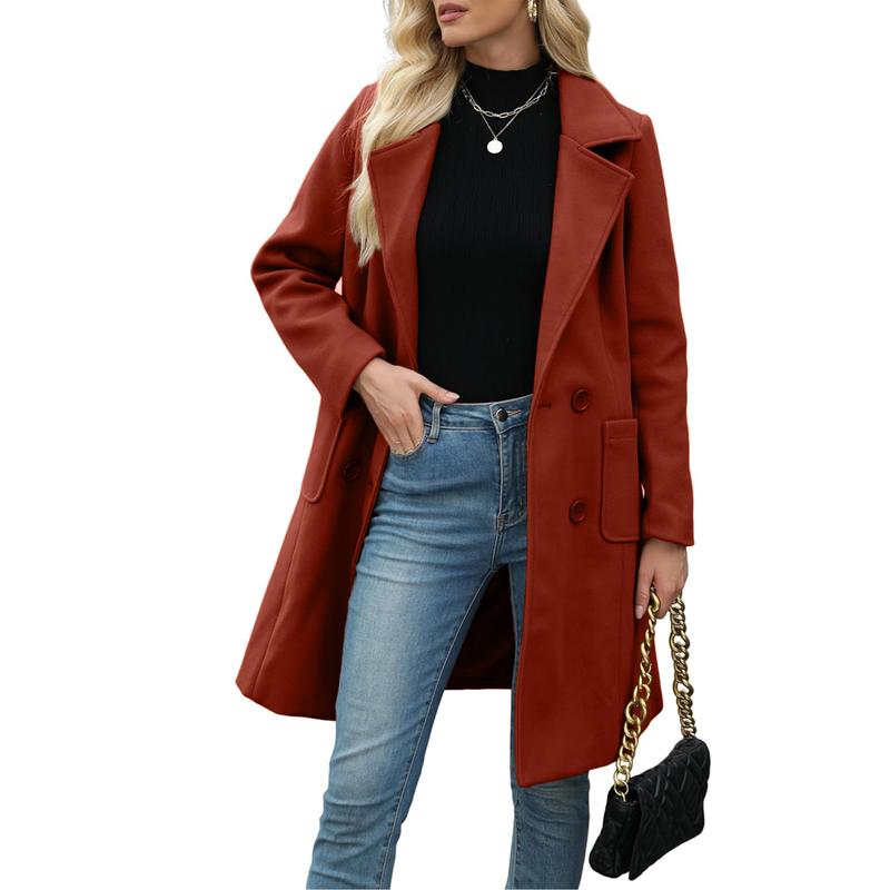 MOORE™ - Casual warme jas van wolmix met reverskraag voor de winter 1