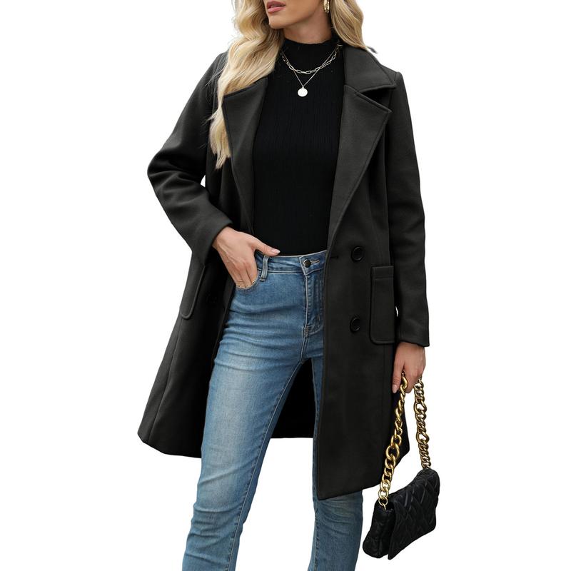 MOORE™ - Casual warme jas van wolmix met reverskraag voor de winter 3