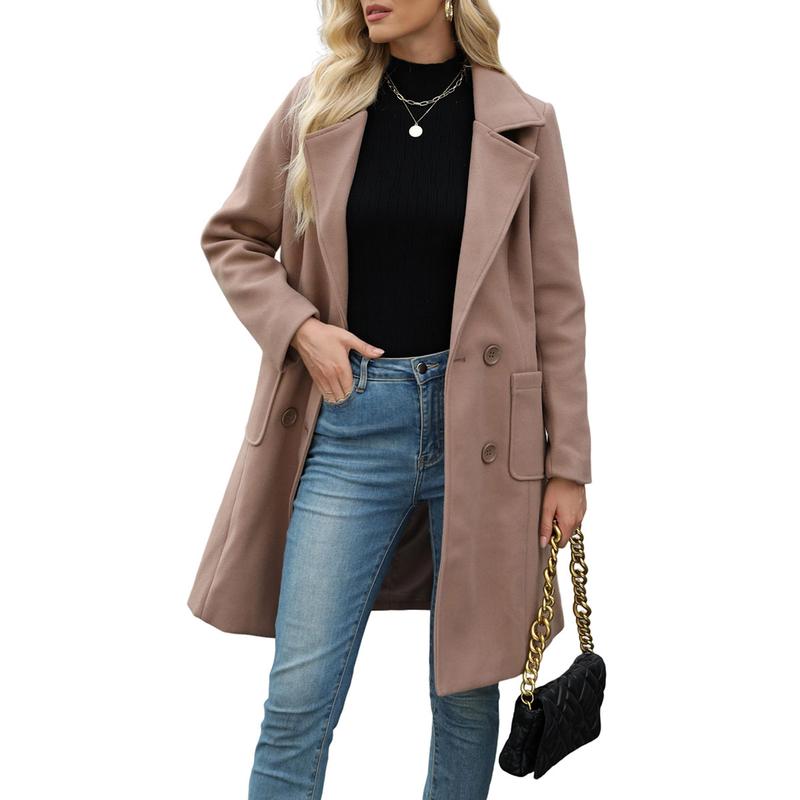 MOORE™ - Casual warme jas van wolmix met reverskraag voor de winter 4