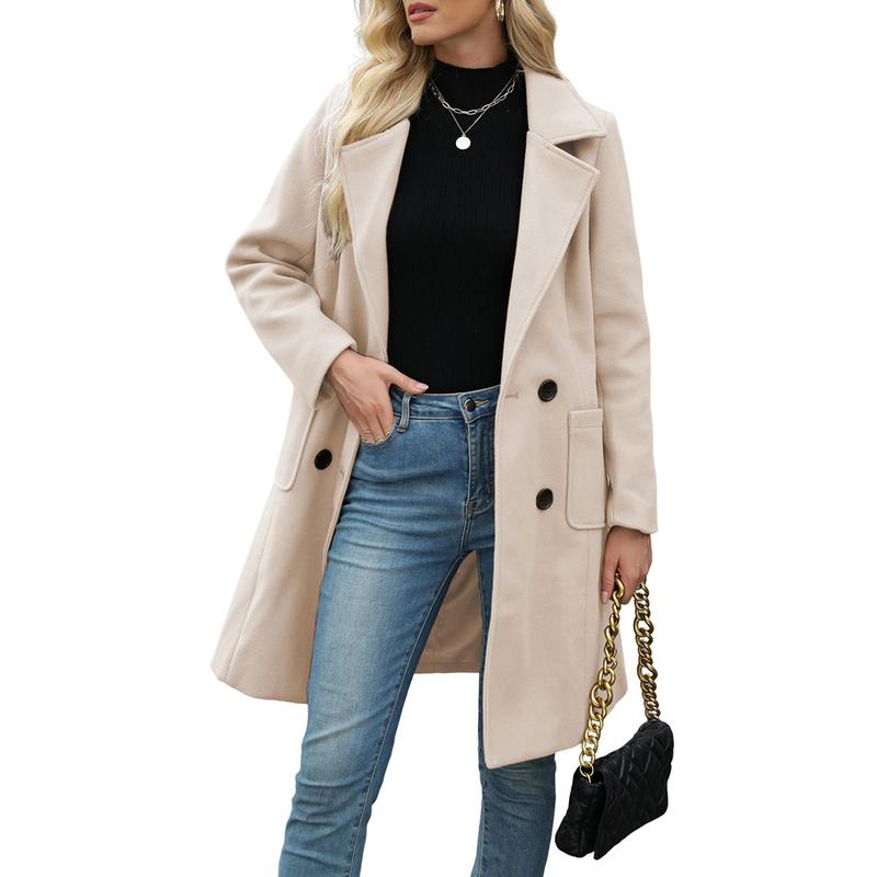 MOORE™ - Casual warme jas van wolmix met reverskraag voor de winter 5