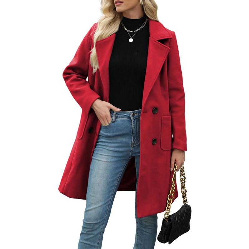 MOORE™ - Casual warme jas van wolmix met reverskraag voor de winter 6