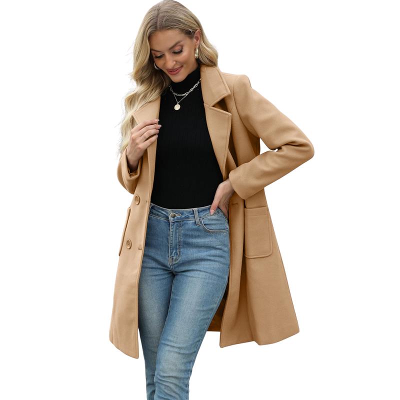 MOORE™ - Casual warme jas van wolmix met reverskraag voor de winter 8