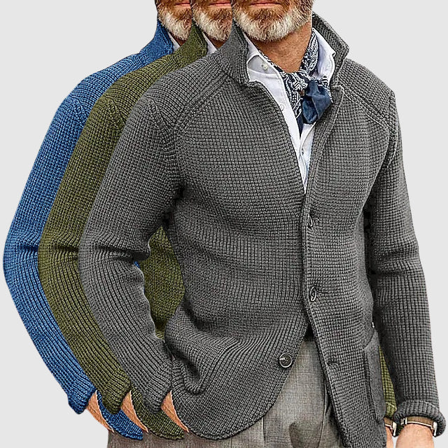 Modern geweven, op maat gemaakte knoopcardigan 5