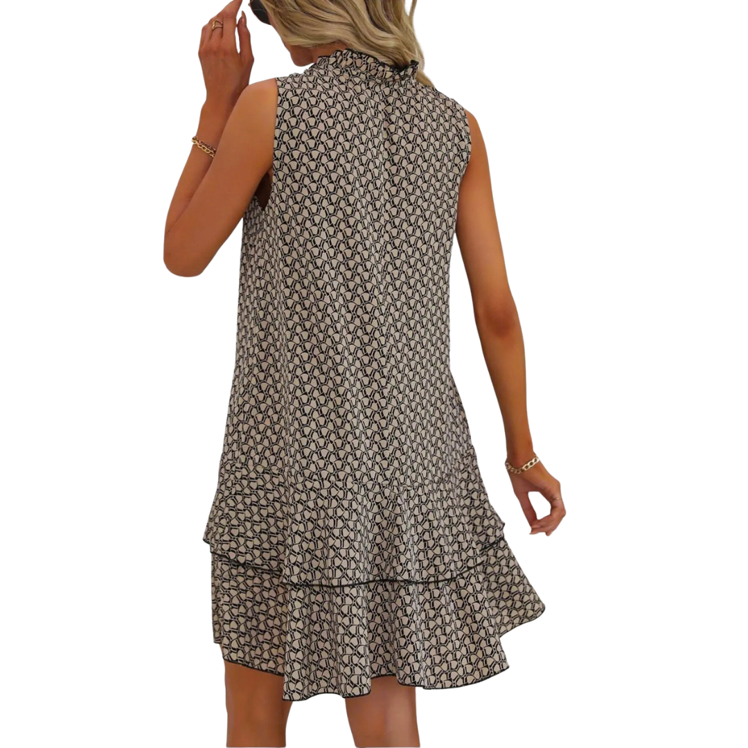 Naomi | Bohemian midi-jurk met print en bandjes