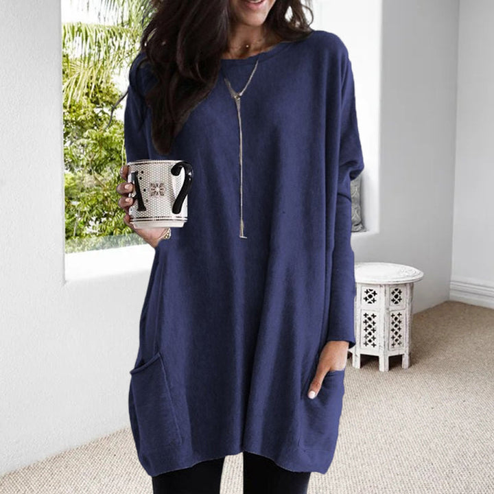 Nerissa | Relaxte tuniek met zakken en elegante buikbedekking