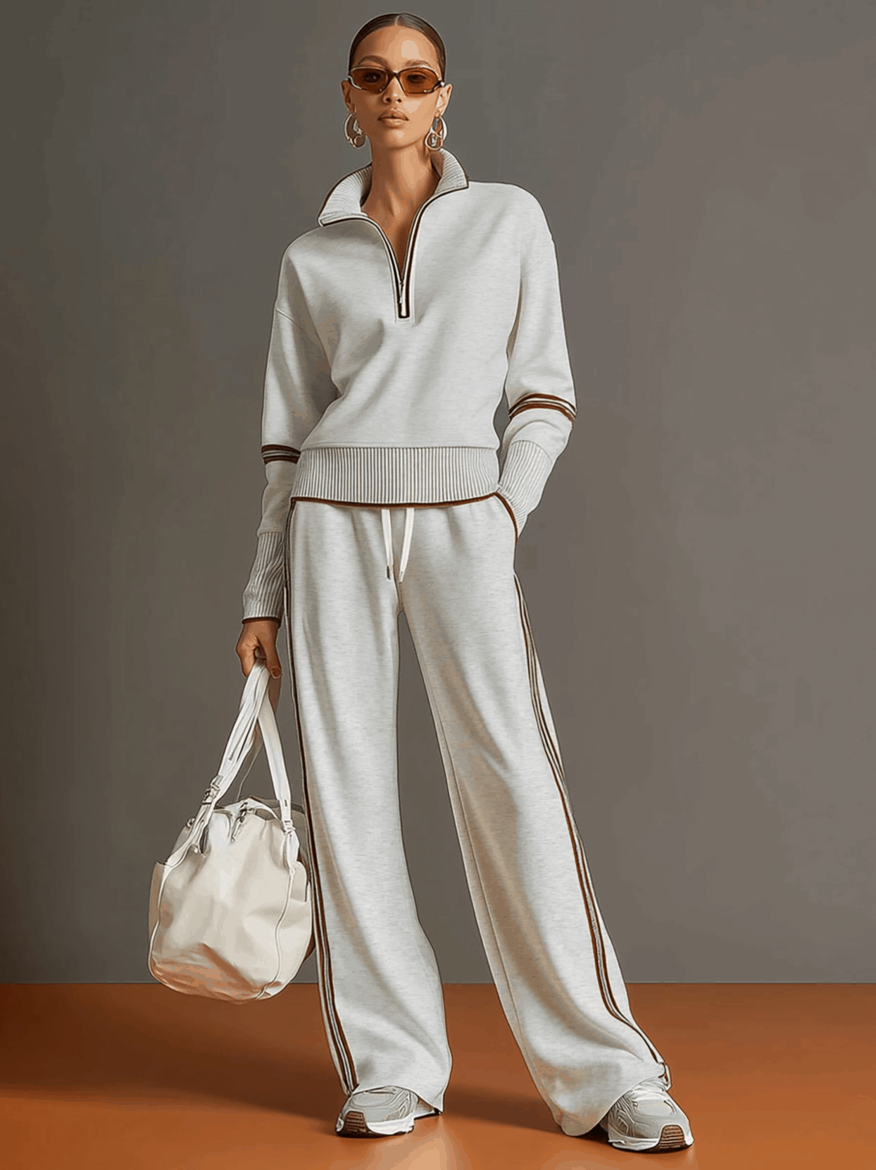 Marietta | Blouse en broek met brede pijpen
