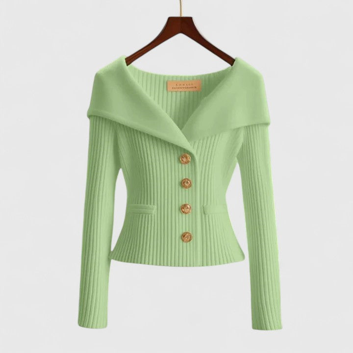 Pauline I Off-Shoulder gebreide cardigan 5