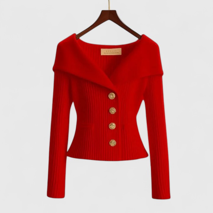 Pauline I Off-Shoulder gebreide cardigan 8