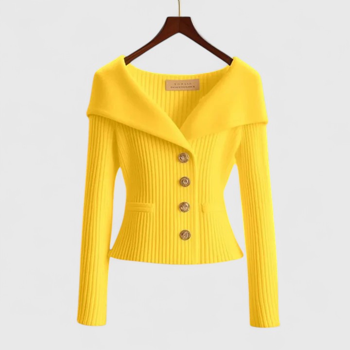 Pauline I Off-Shoulder gebreide cardigan 9