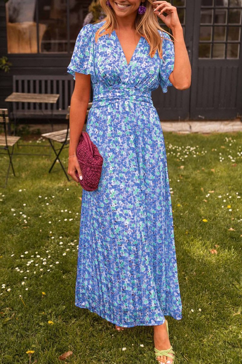 Pauline | Lange jurk met bloemen