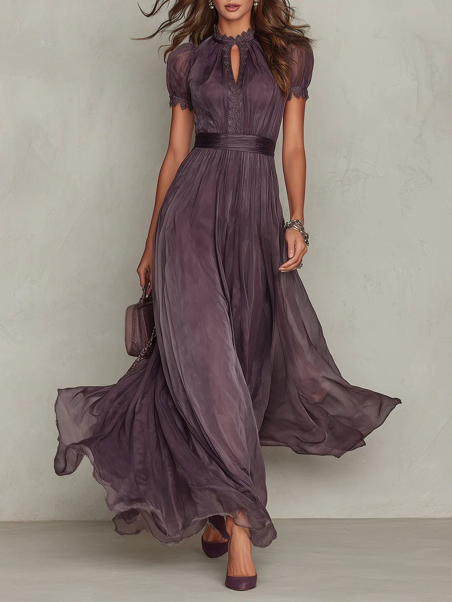 Percy | Maxi-jurk met kanten details