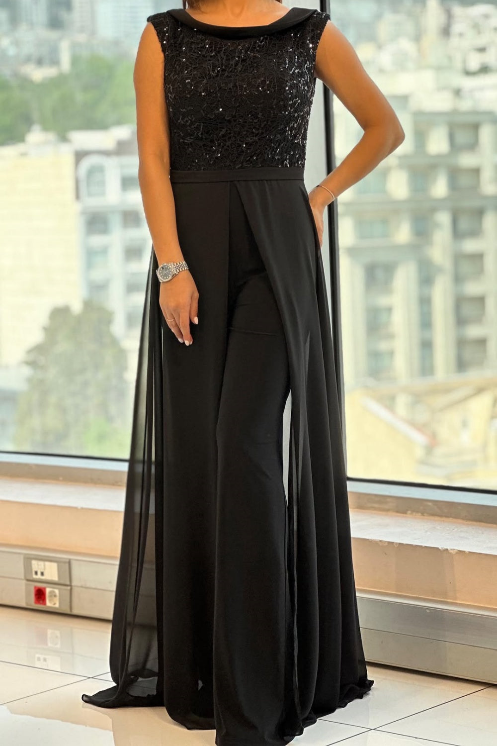 Louna | Stijlvolle mouwloze jumpsuit