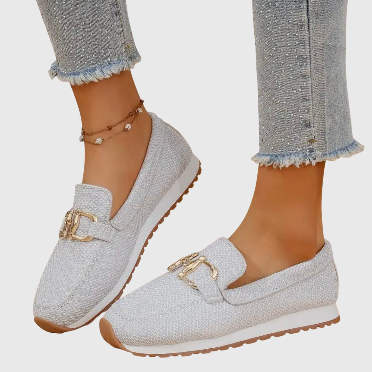 Susie | Elegante slipper met gouden details