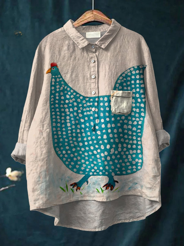 Henrietta | Speelse Polkadot Kippen T-shirt