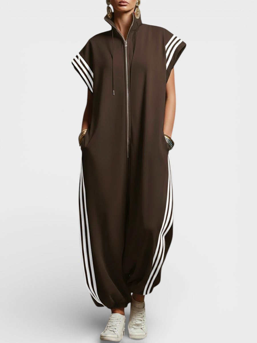 Valentina | Jumpsuit met ritssluiting in de hals