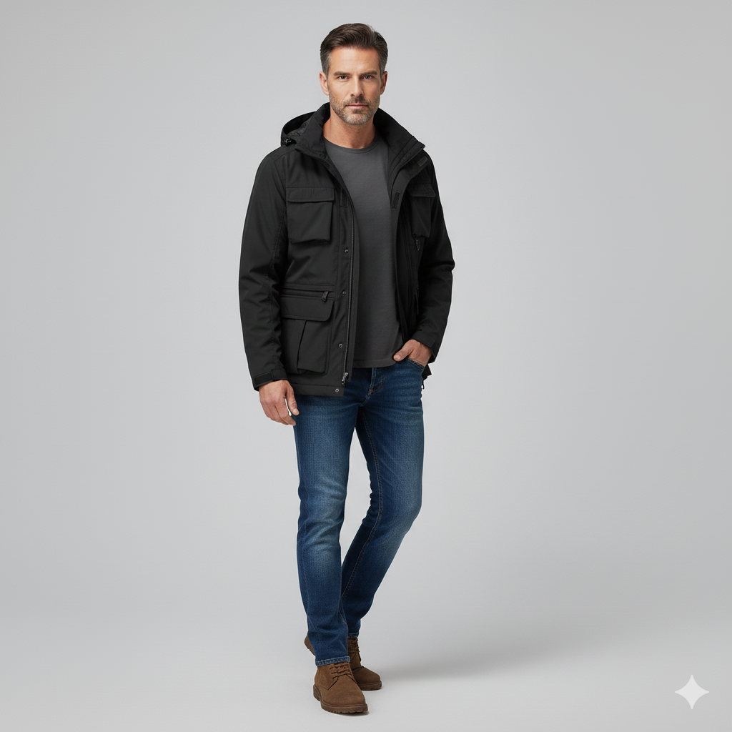 Winterjas in militaire stijl voor heren | Weerbestendig 0