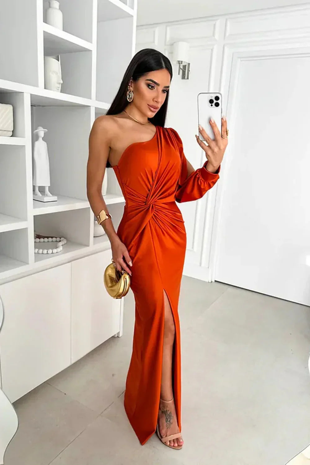 Zarra | Elegante maxi-jurk met één schouder