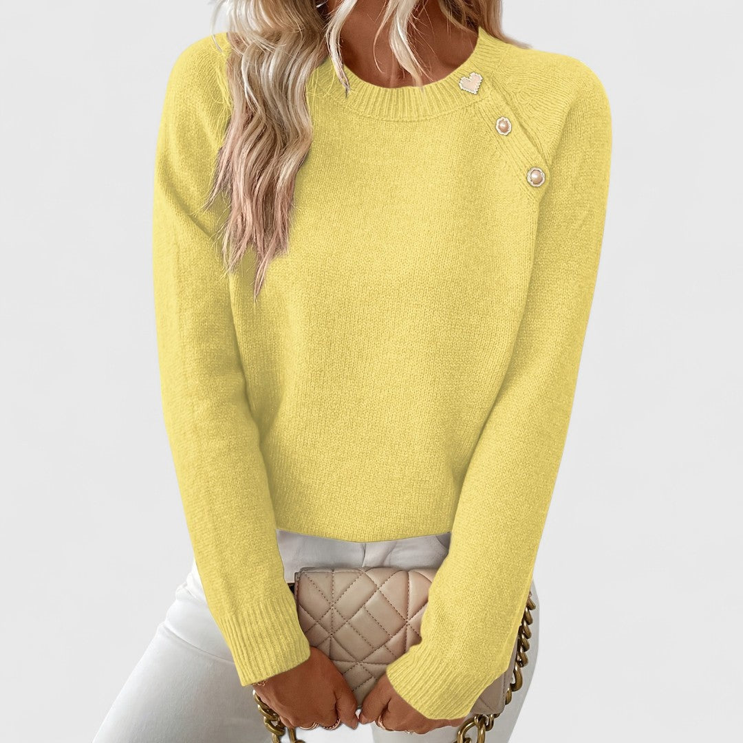 Safi | Fijne trui met knoopdetails