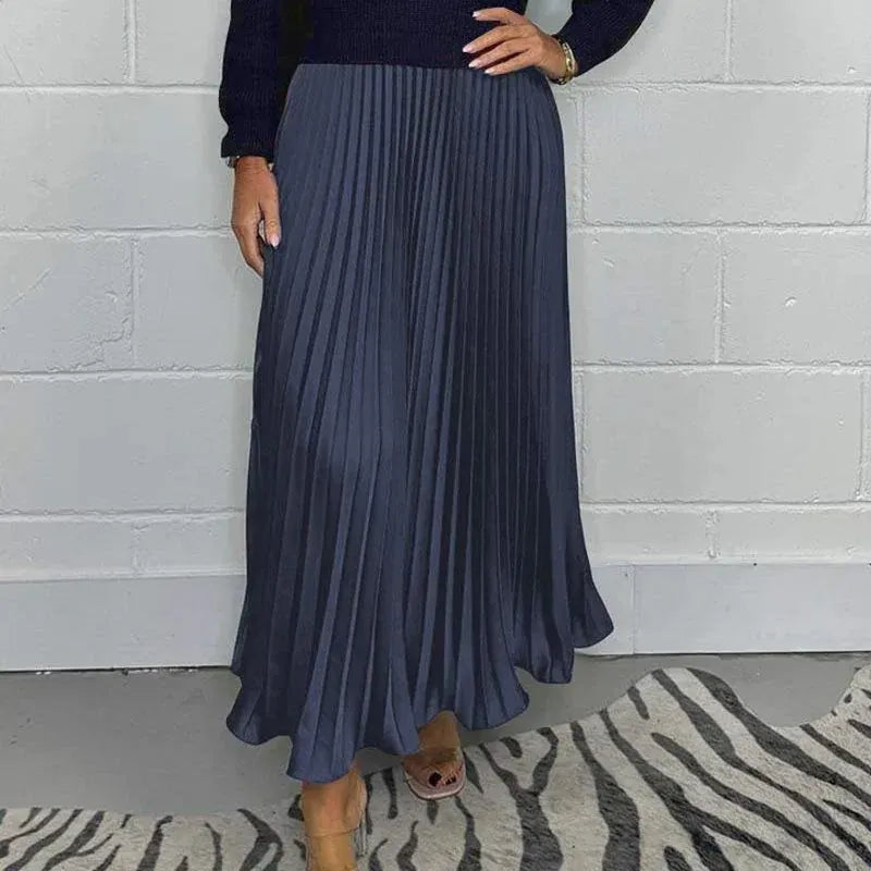 Charlotta | Maxijurk met trui en geplooide rok